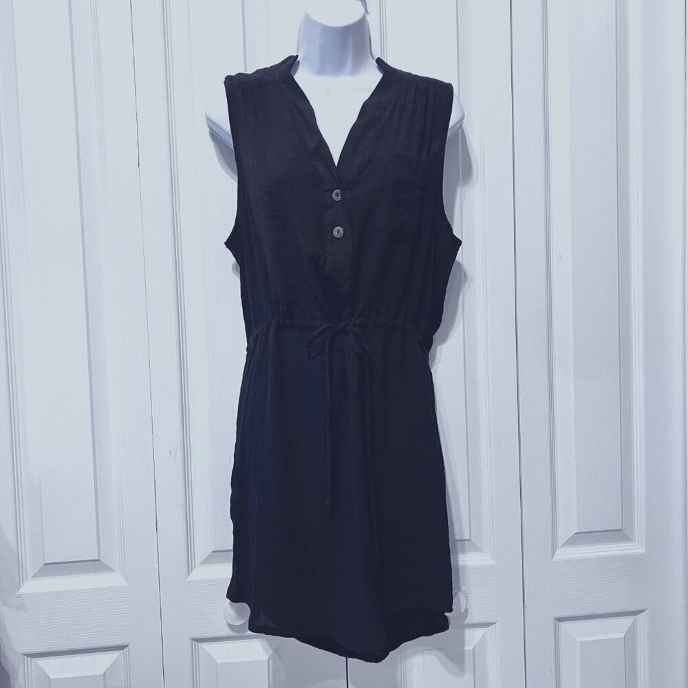 Wearabouts-Women's Sleeveless Drawstring Waist Dress/Swimsuit Cover-Sz L-Summer